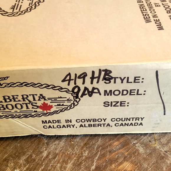Alberta Boot Mfg. Co. Size Western Boot 9 AA - Picture 6 of 6